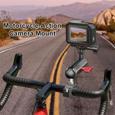 Abrazadera grande para retrovisor de motocicleta PULUZ, soporte de varilla con brazo mágico, abrazadera grande
